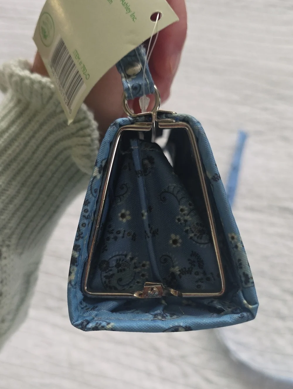 NWT Laura Ashley Blue Bandana Pencil Pouch